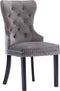 vidaXL - Eetkamerstoelen - 2 - st - fluweel - grijs
