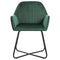 vidaXL - Eetkamerstoelen - 2 - st - fluweel - groen