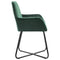 vidaXL - Eetkamerstoelen - 2 - st - fluweel - groen