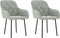vidaXL - Eetkamerstoelen - 2 - st - fluweel - lichtgrijs