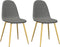vidaXL - Eetkamerstoelen - 2 - st - fluweel - lichtgrijs