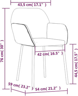 vidaXL - Eetkamerstoelen - 2 - st - fluweel - lichtgrijs