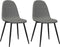 vidaXL - Eetkamerstoelen - 2 - st - fluweel - lichtgrijs