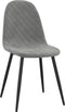 vidaXL - Eetkamerstoelen - 2 - st - fluweel - lichtgrijs