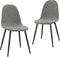 vidaXL - Eetkamerstoelen - 2 - st - fluweel - lichtgrijs