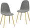 vidaXL - Eetkamerstoelen - 2 - st - fluweel - lichtgrijs