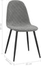 vidaXL - Eetkamerstoelen - 2 - st - fluweel - lichtgrijs
