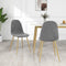 vidaXL - Eetkamerstoelen - 2 - st - fluweel - lichtgrijs