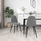 vidaXL - Eetkamerstoelen - 2 - st - fluweel - lichtgrijs