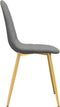 vidaXL - Eetkamerstoelen - 2 - st - fluweel - lichtgrijs