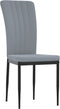 vidaXL - Eetkamerstoelen - 2 - st - fluweel - lichtgrijs