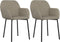 vidaXL - Eetkamerstoelen - 2 - st - fluweel - lichtgrijs