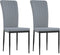 vidaXL - Eetkamerstoelen - 2 - st - fluweel - lichtgrijs