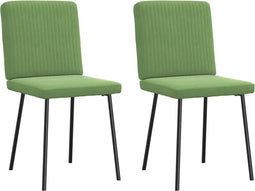 vidaXL - Eetkamerstoelen - 2 - st - fluweel - lichtgroen