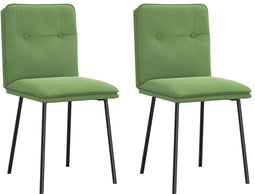 vidaXL - Eetkamerstoelen - 2 - st - fluweel - lichtgroen