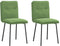 vidaXL - Eetkamerstoelen - 2 - st - fluweel - lichtgroen