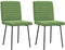 vidaXL - Eetkamerstoelen - 2 - st - fluweel - lichtgroen