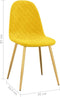 vidaXL - Eetkamerstoelen - 2 - st - fluweel - mosterdgeel