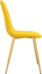 vidaXL - Eetkamerstoelen - 2 - st - fluweel - mosterdgeel