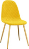 vidaXL - Eetkamerstoelen - 2 - st - fluweel - mosterdgeel