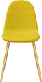 vidaXL - Eetkamerstoelen - 2 - st - fluweel - mosterdgeel