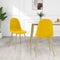 vidaXL - Eetkamerstoelen - 2 - st - fluweel - mosterdgeel