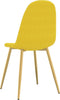 vidaXL - Eetkamerstoelen - 2 - st - fluweel - mosterdgeel