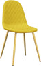 vidaXL - Eetkamerstoelen - 2 - st - fluweel - mosterdgeel