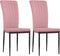vidaXL - Eetkamerstoelen - 2 - st - fluweel - roze