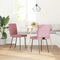 vidaXL - Eetkamerstoelen - 2 - st - fluweel - roze
