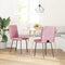 vidaXL - Eetkamerstoelen - 2 - st - fluweel - roze