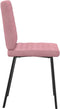 vidaXL - Eetkamerstoelen - 2 - st - fluweel - roze