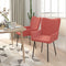 vidaXL - Eetkamerstoelen - 2 - st - fluweel - roze