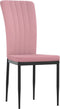 vidaXL - Eetkamerstoelen - 2 - st - fluweel - roze