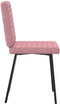 vidaXL - Eetkamerstoelen - 2 - st - fluweel - roze