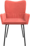 vidaXL - Eetkamerstoelen - 2 - st - fluweel - roze