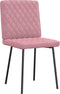 vidaXL - Eetkamerstoelen - 2 - st - fluweel - roze