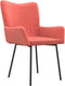 vidaXL - Eetkamerstoelen - 2 - st - fluweel - roze