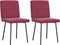 vidaXL - Eetkamerstoelen - 2 - st - fluweel - wijnrood