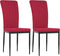 vidaXL - Eetkamerstoelen - 2 - st - fluweel - wijnrood