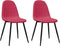 vidaXL - Eetkamerstoelen - 2 - st - fluweel - wijnrood