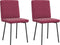 vidaXL - Eetkamerstoelen - 2 - st - fluweel - wijnrood
