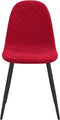 vidaXL - Eetkamerstoelen - 2 - st - fluweel - wijnrood
