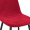 vidaXL - Eetkamerstoelen - 2 - st - fluweel - wijnrood