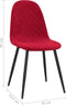 vidaXL - Eetkamerstoelen - 2 - st - fluweel - wijnrood