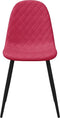 vidaXL - Eetkamerstoelen - 2 - st - fluweel - wijnrood