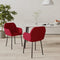 vidaXL - Eetkamerstoelen - 2 - st - fluweel - wijnrood