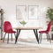 vidaXL - Eetkamerstoelen - 2 - st - fluweel - wijnrood