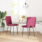 vidaXL - Eetkamerstoelen - 2 - st - fluweel - wijnrood