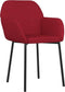 vidaXL - Eetkamerstoelen - 2 - st - fluweel - wijnrood